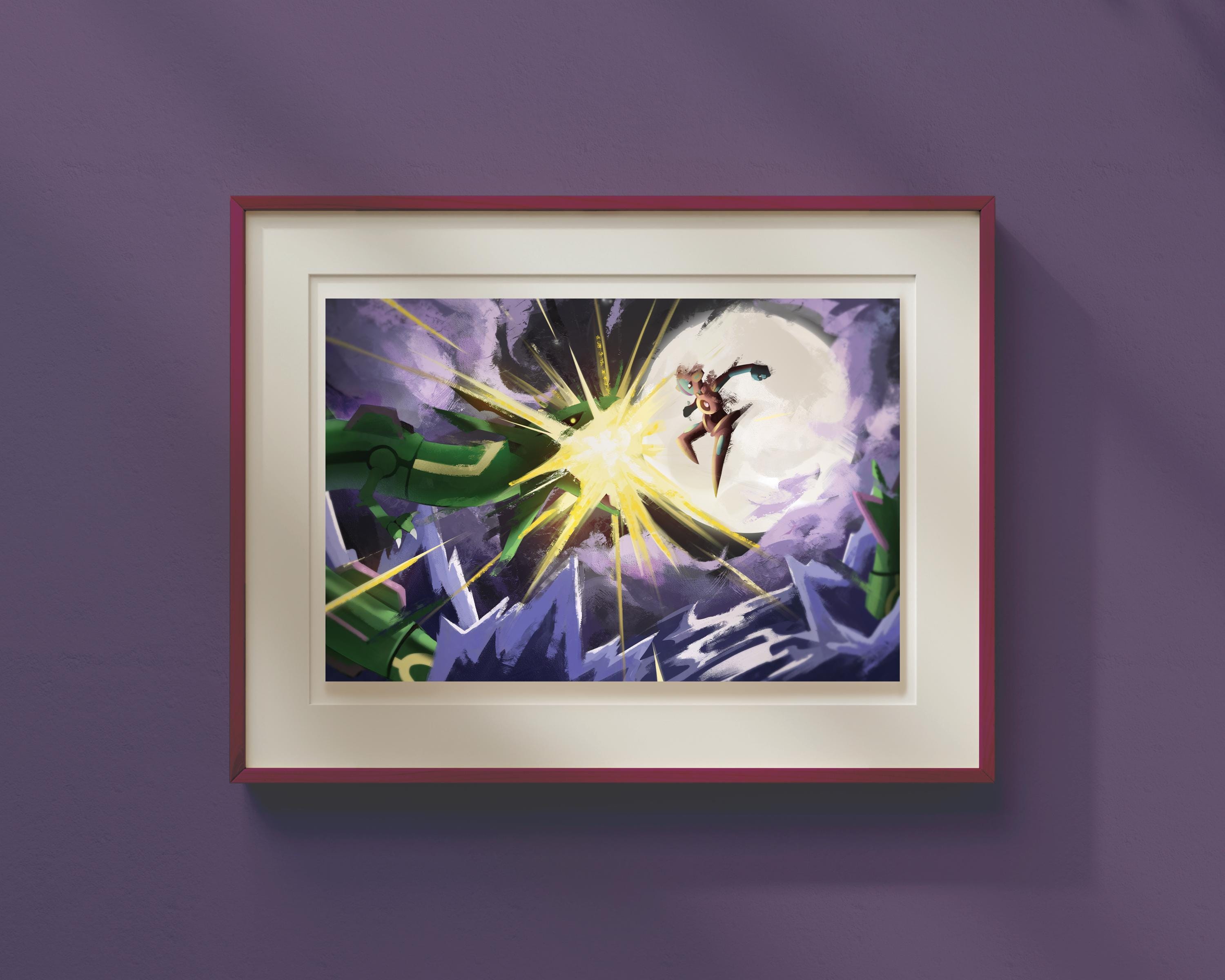 Pokémon Prints | Rayquaza vs Deoxys