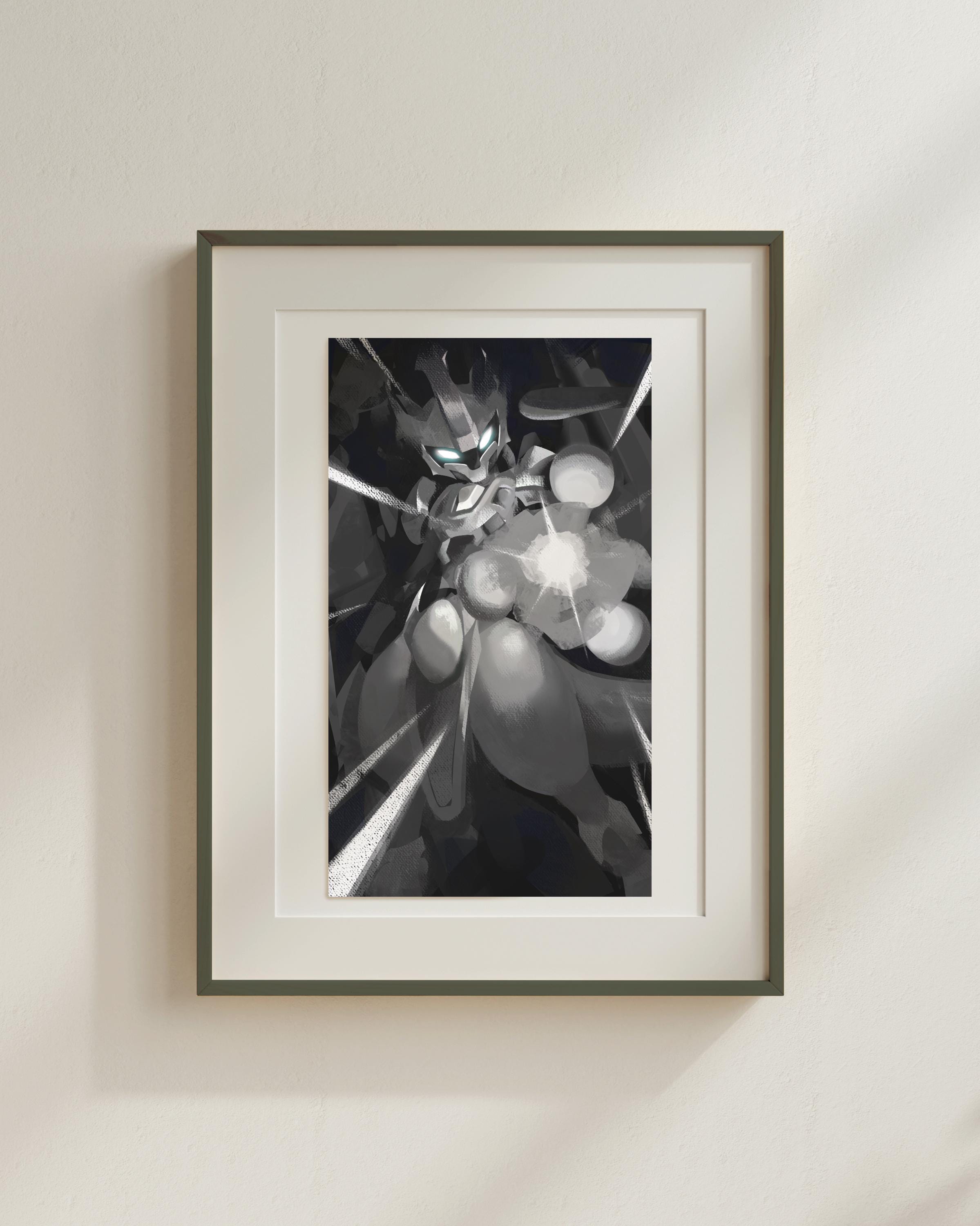 IV The Emperor - Mewtwo | Arcanamon Major Arcana Print (1st Edition)