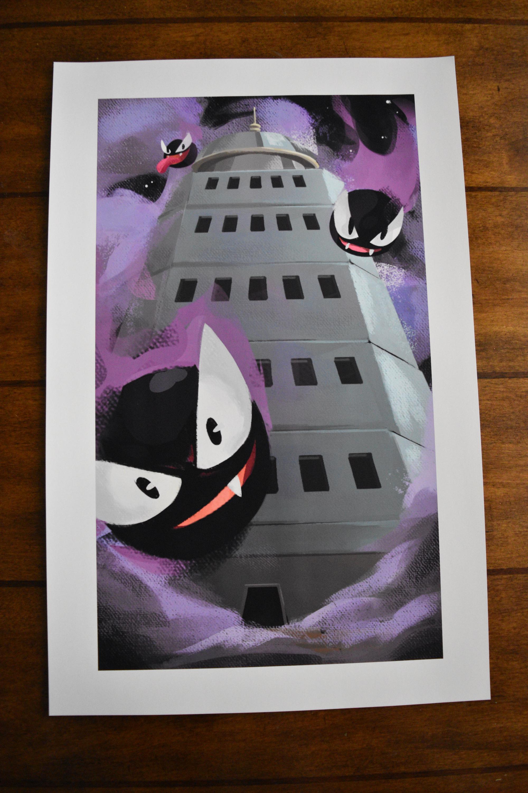 XVI The Tower - Ghastly | Arcanamon Major Arcana Print (1st Edition)