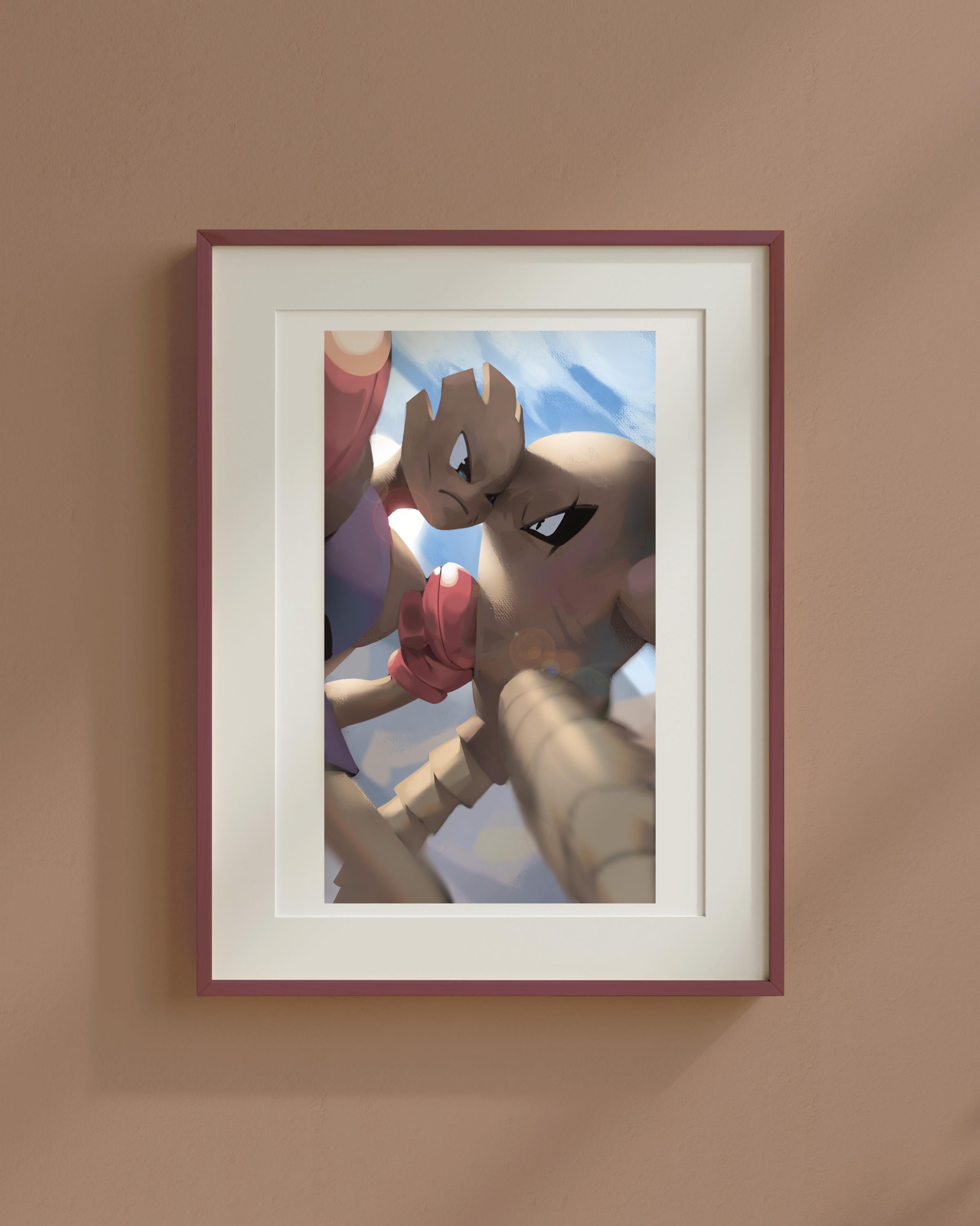 VIII Strength - Hitmonchan & Hitmonlee | Arcanamon Major Arcana Print (1st Edition)