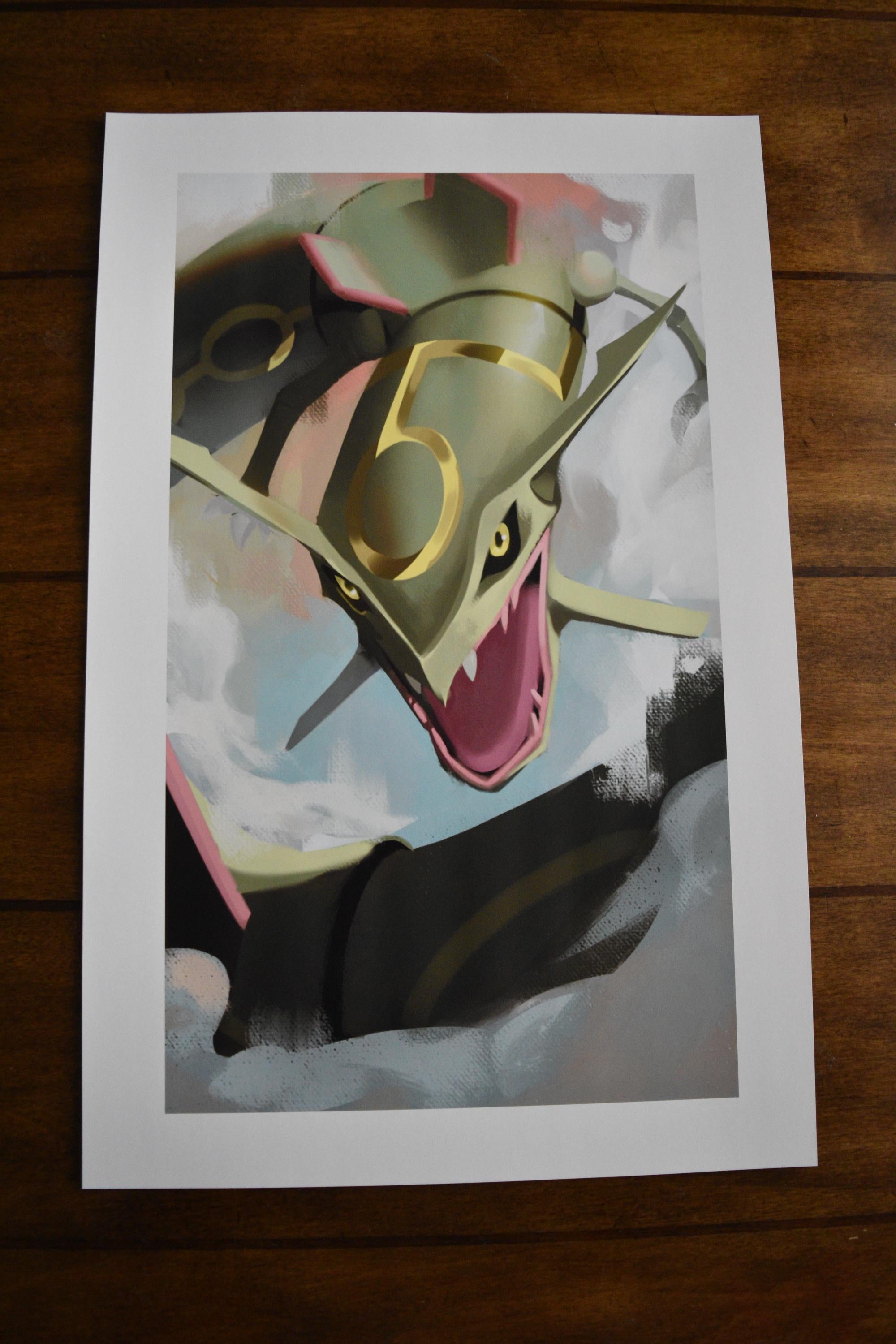 V The Hierophant - Rayquaza | Arcanamon Major Arcana Print (1st Edition)