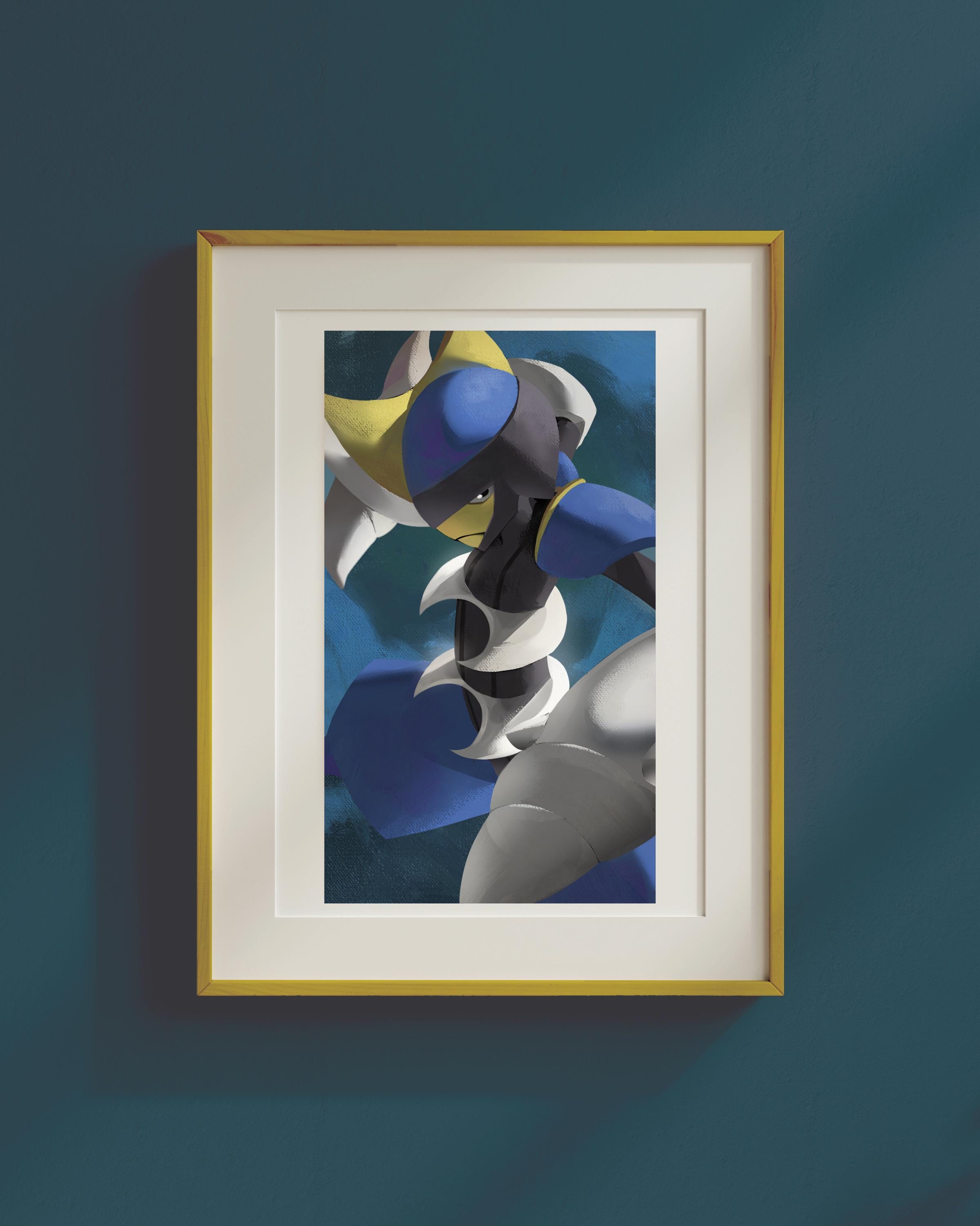 Pokémon Prints | Bisharp Red & Blue