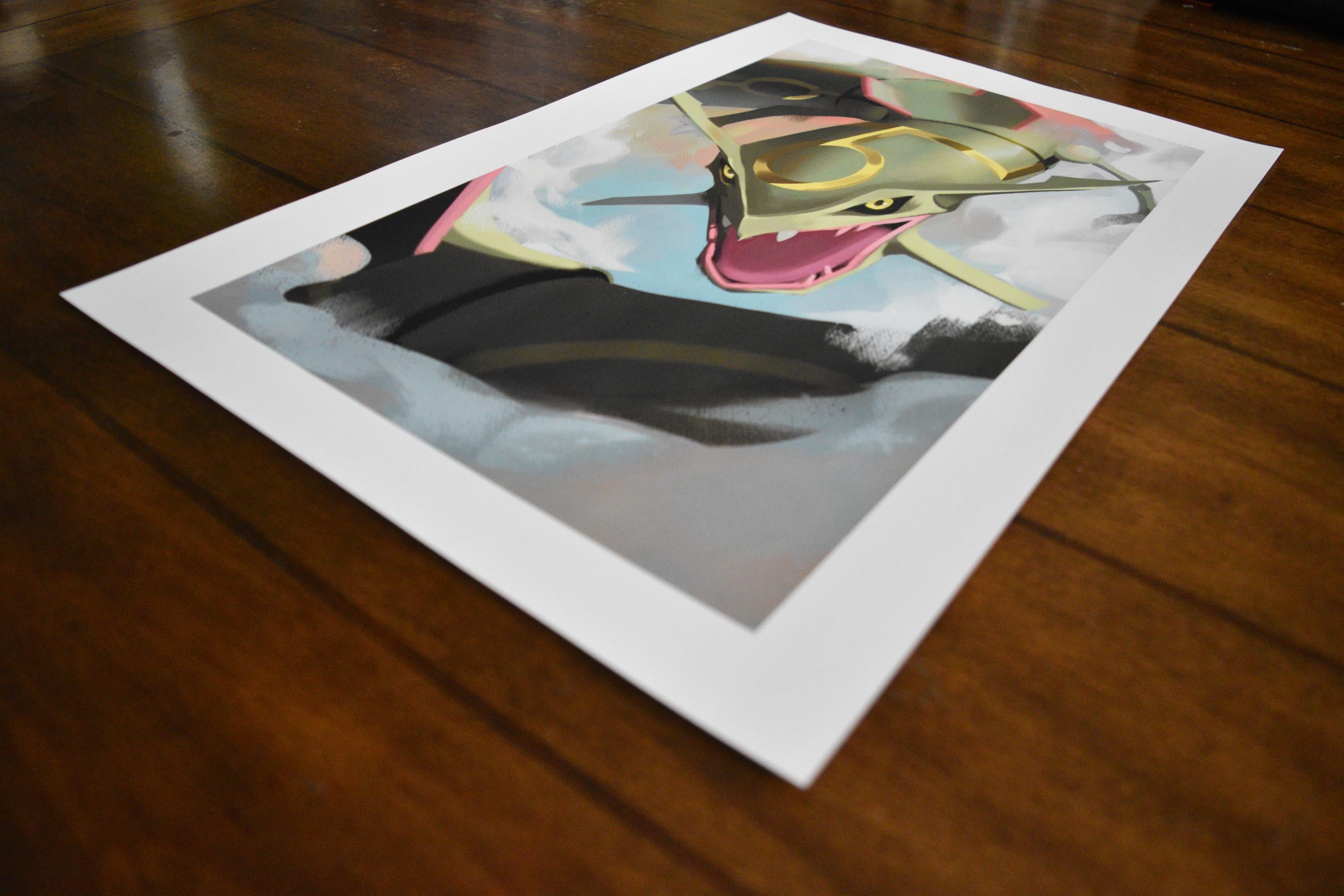 V The Hierophant - Rayquaza | Arcanamon Major Arcana Print (1st Edition)