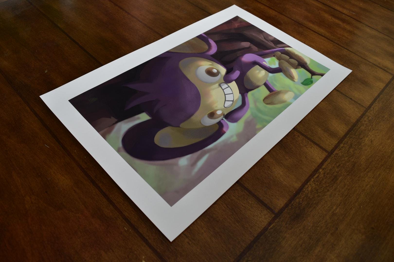 XII The Hanged Man - Aipom | Arcanamon Major Arcana Print (1st Edition)