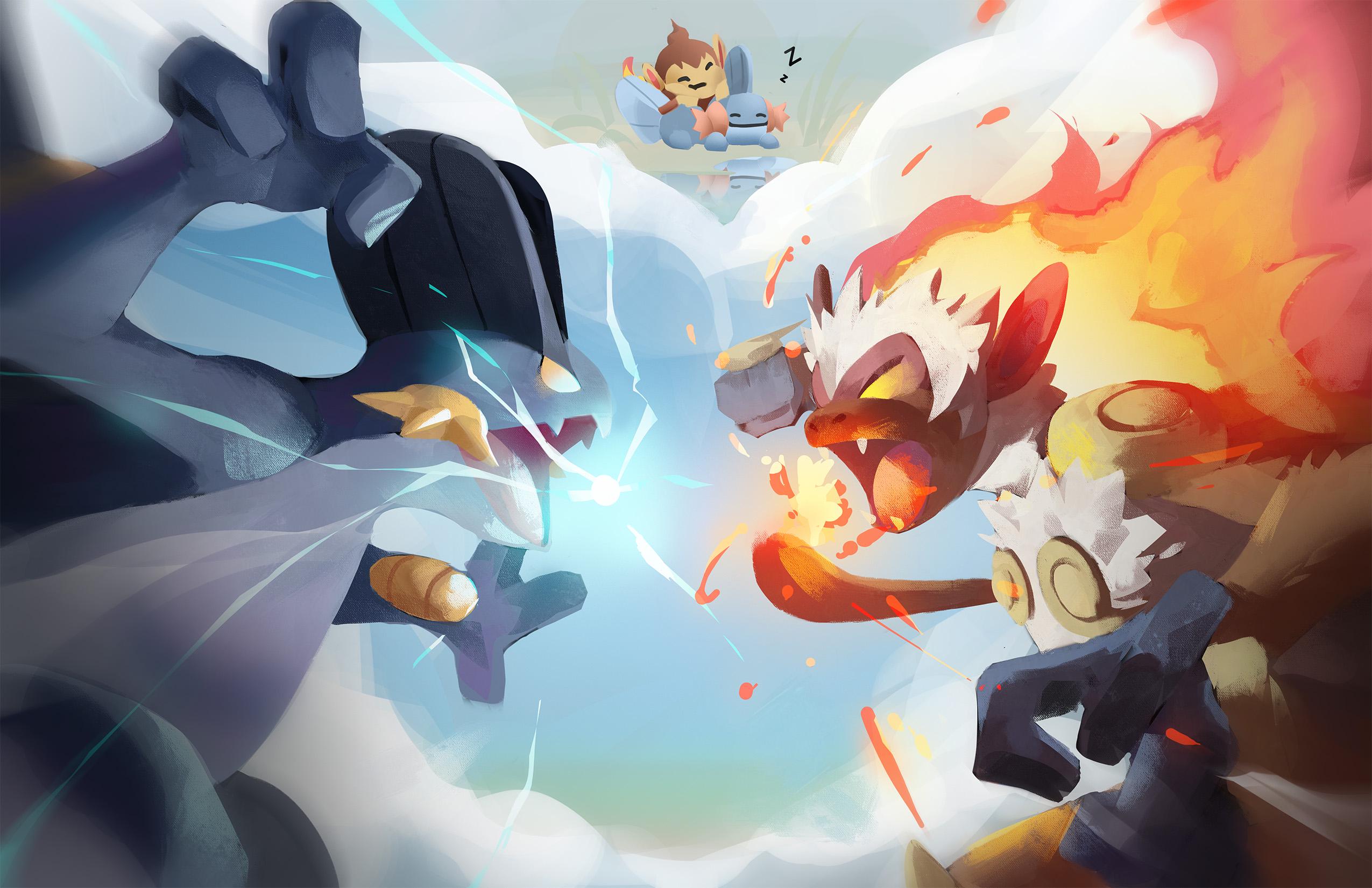 Pokémon Prints | Swampert vs Infernape