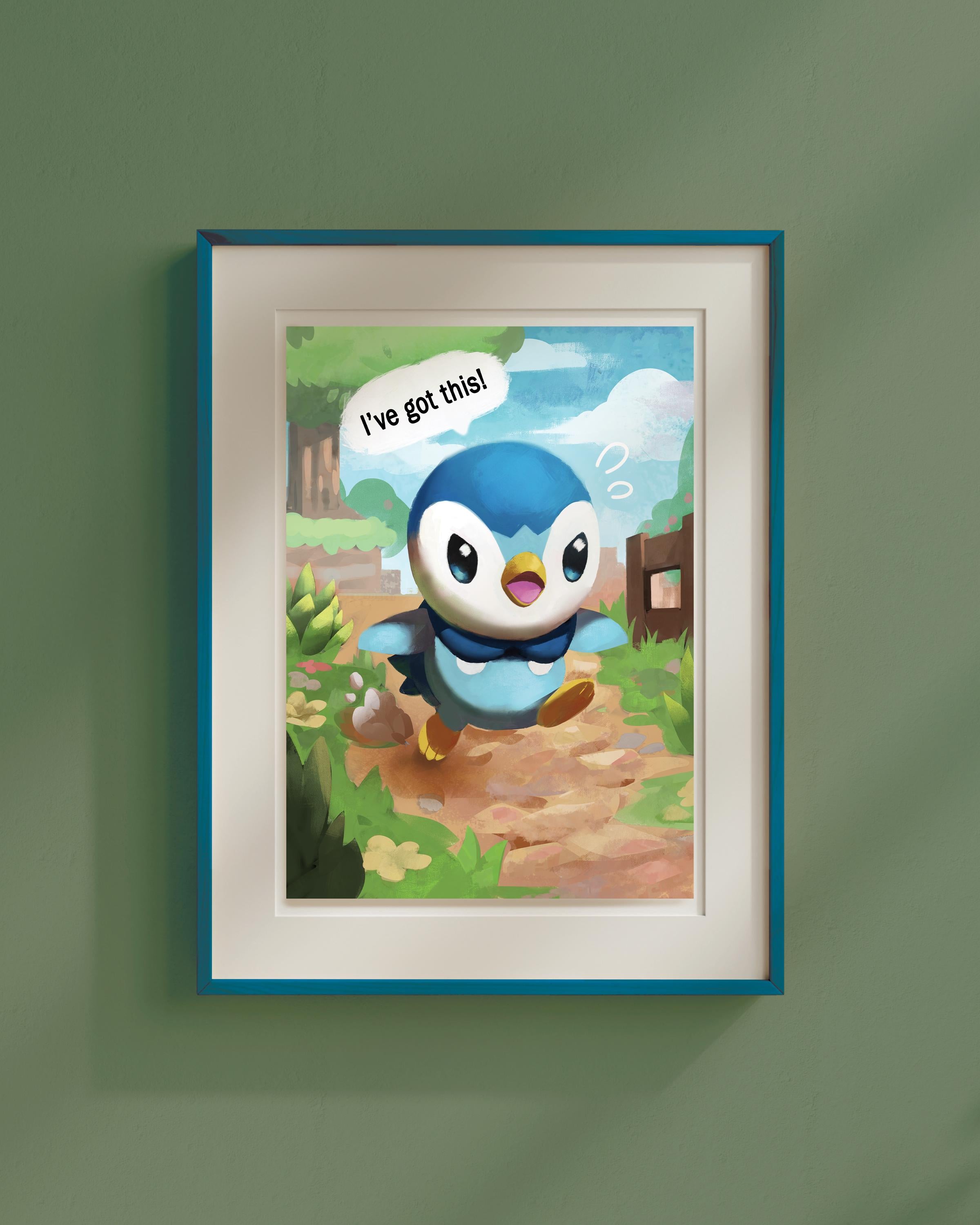 Pokémon Prints | Piplup "I've Got This!"